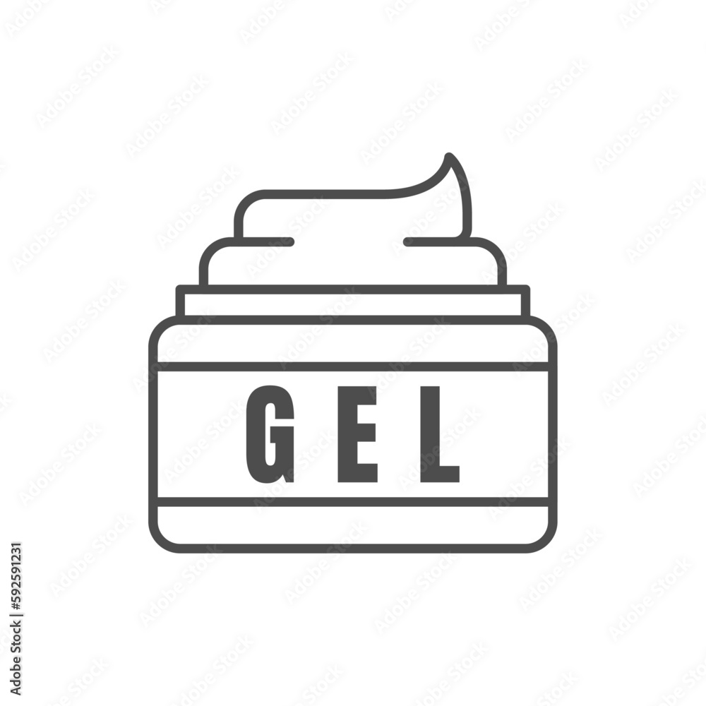 Hair Gel Outline Icon - Barbershop Icon Design Vector Illustration Hair Gel Outline Icon - Barbershop Icon Design Vector Illustration