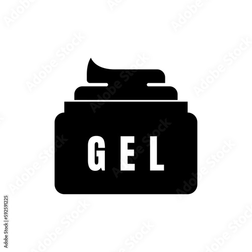 Hair Gel Glyph Icon - Barbershop Icon Design Vector Illustration