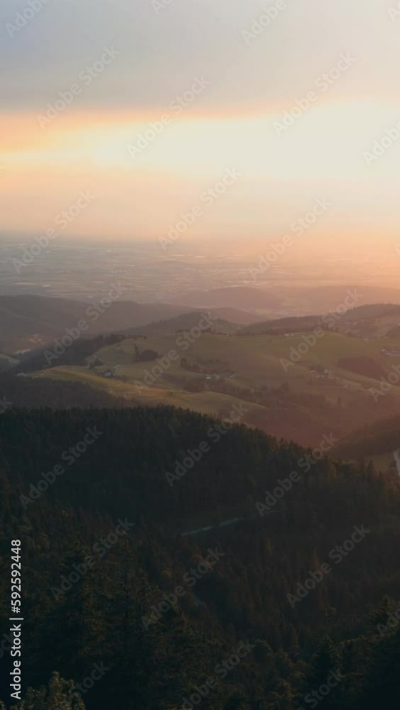 Vertical shot of a sightseeing landscape during the sunset Vertical shot of a sightseeing landscape during the sunset