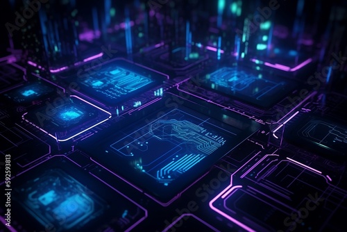 cyberpunk technology background