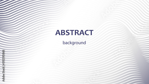 Abstract wavy striped background. Vector curved twisted slanted, wavy lines. Gradient from gray-blue to white. A brand new style for your business design