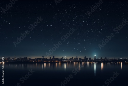 night city skyline made with generative ai