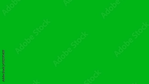 Lighting bolt motion graphic effect on green screen background.