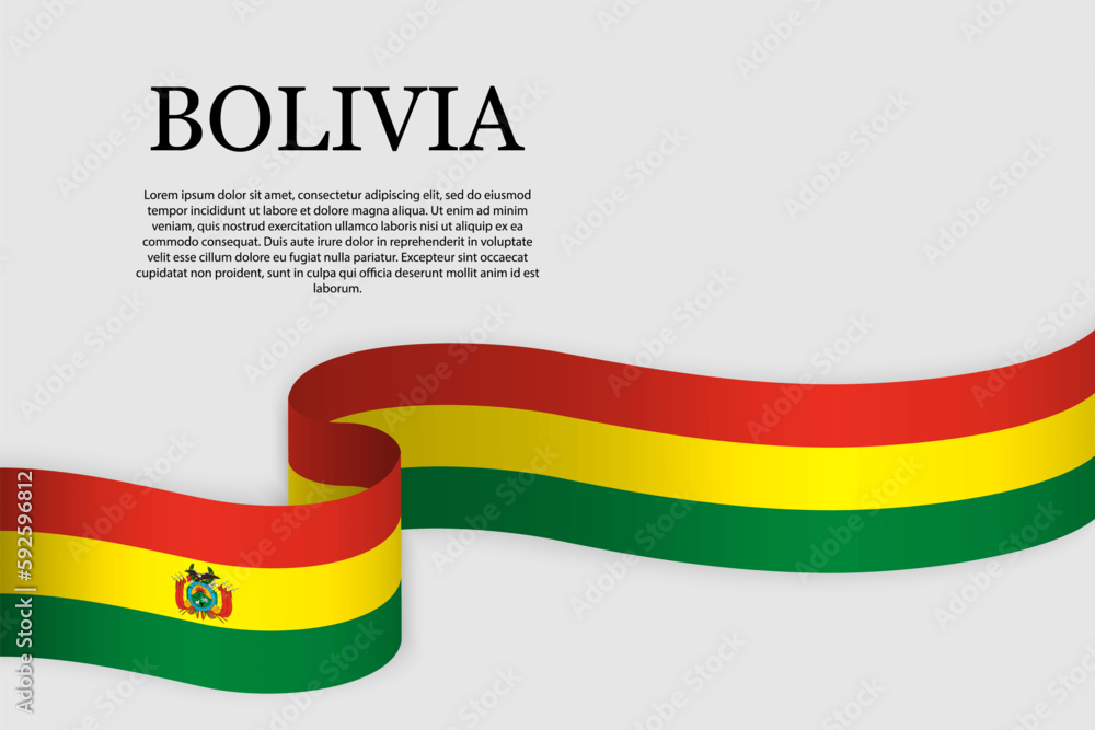 Ribbon flag of Bolivia Ribbon flag of Bolivia
