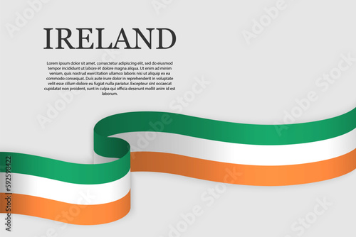Ribbon flag of Ireland