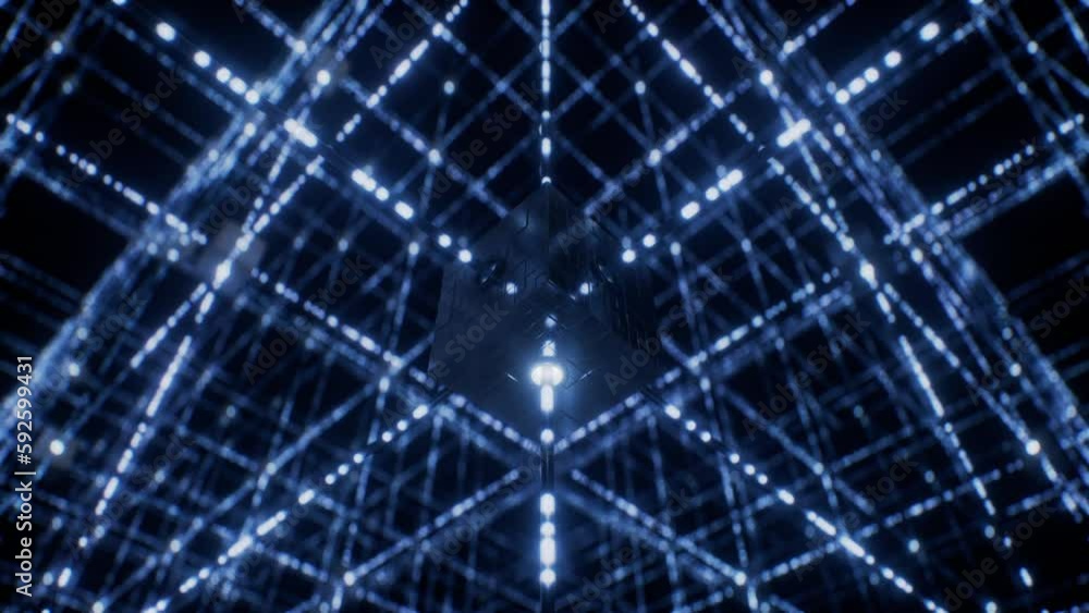 Blockchain Visualization - Abstract Cubes Network Blockchain Visualization - Abstract Cubes Network