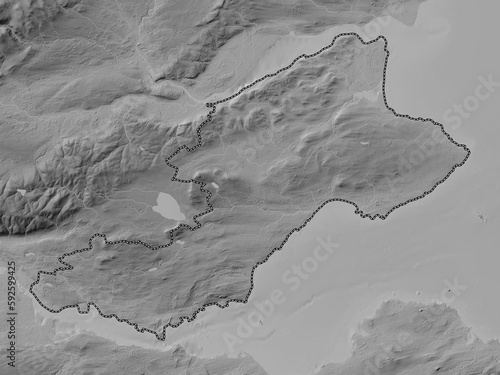 Fotografie Fife, Scotland - Great Britain. Grayscale. No legend