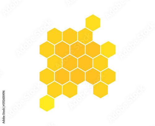 Honeycomb symbol isolated on white background.