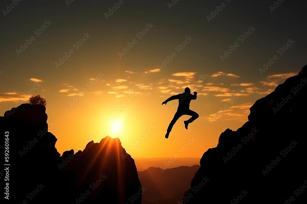 silhouette of a person on a rock silhouette of a person on a rock