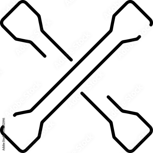 cross car wrench icon, cross vector, maintenance illustration