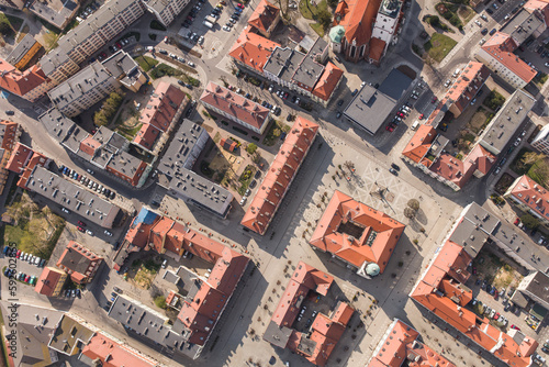 aerial view of the Olesnica city