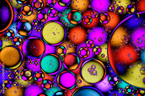 Wallpaper Mural Colorful artistic of oil on the water. Abstract Colorful Oil bubbles background. abstract light illumination Torontodigital.ca