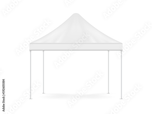 canopy tent vector mockup. exhibition outdoor show pavilion. display tent mock up