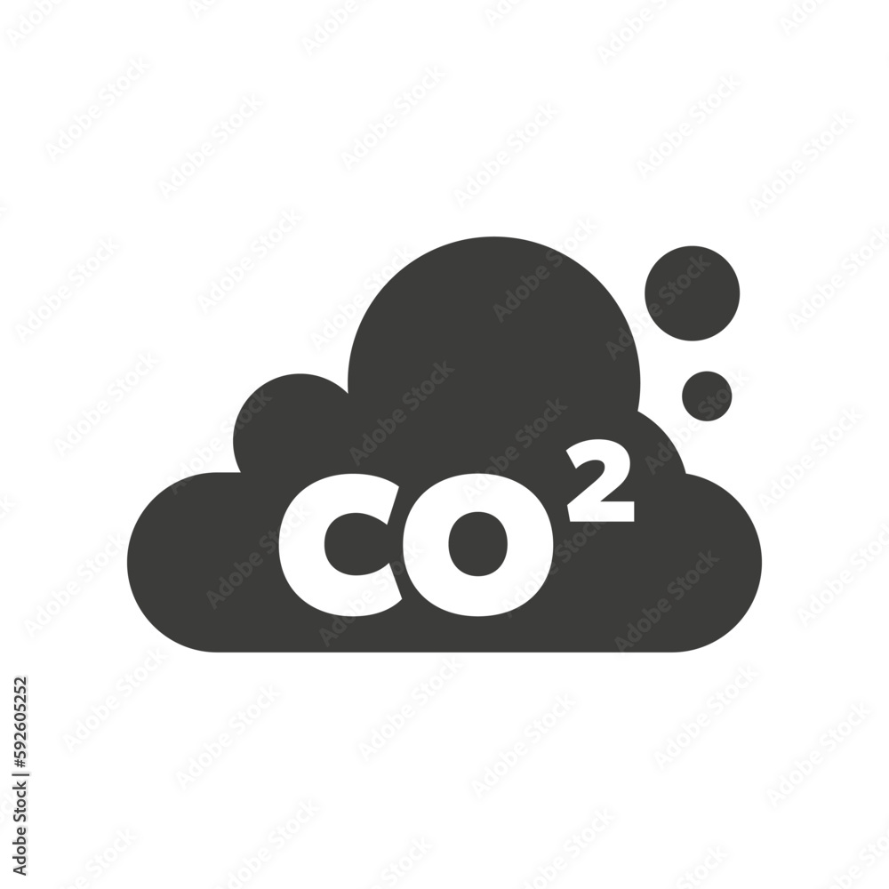 Carbon dioxide cloud vector icon. CO2 illustration. Carbon dioxide cloud vector icon. CO2 illustration.