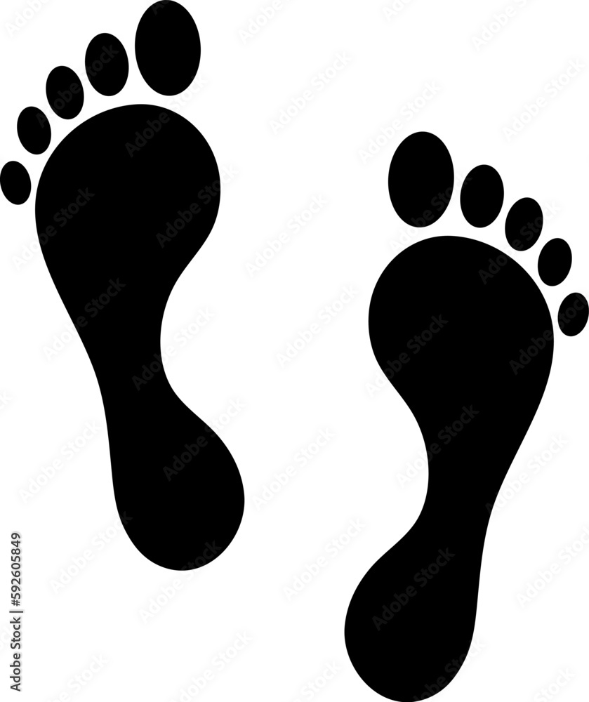Human footprints icon Human footprints icon