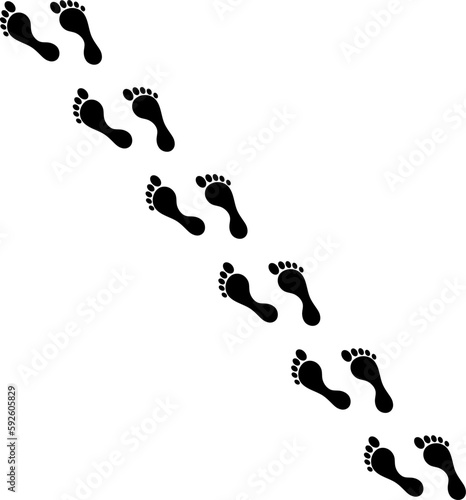 Human footprints icon