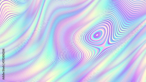 Wallpaper Mural Looping abstract psychedelic wavy background for loop playback. 4k video. Wavy thin lines Torontodigital.ca