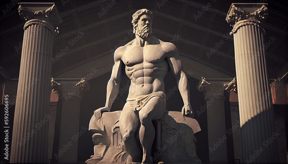 Statue of Zeus at Olympia Stock Illustration Adobe Stock