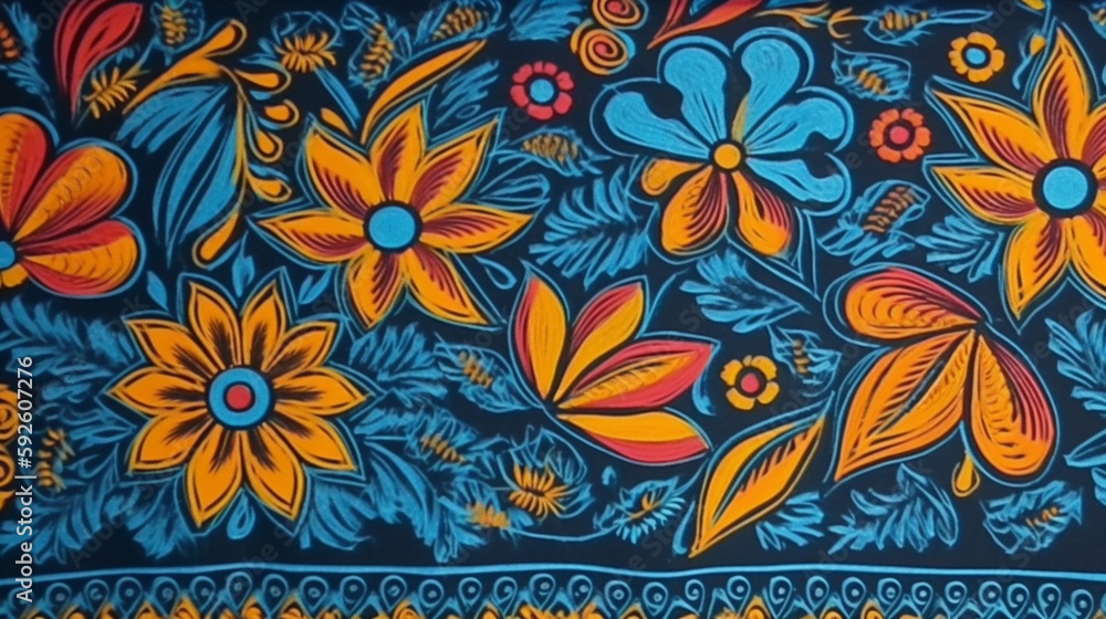 traditional brazilian patterned fabric Generative AI traditional brazilian patterned fabric Generative AI