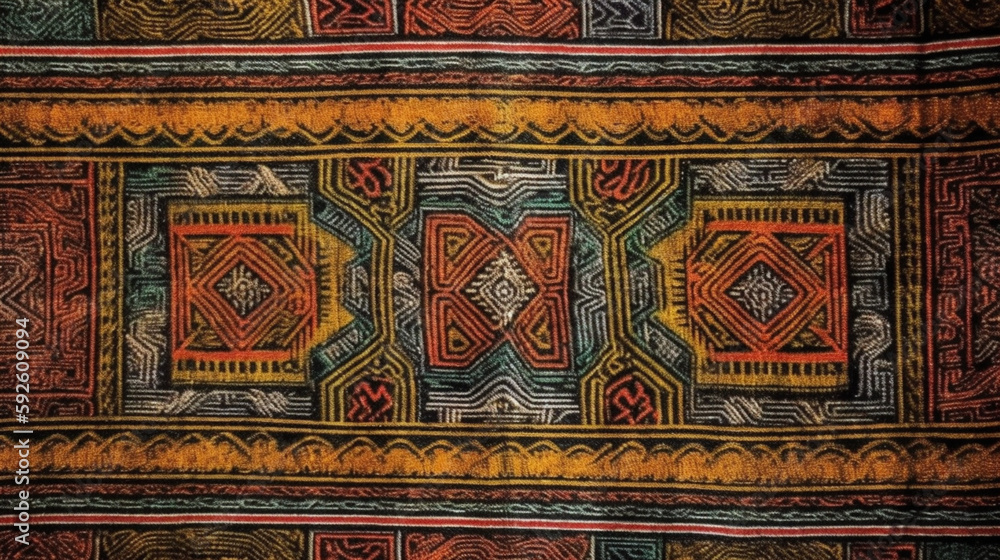 traditional ethiopian patterned fabric Generative AI