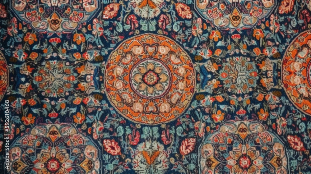 traditional iranian patterned fabric