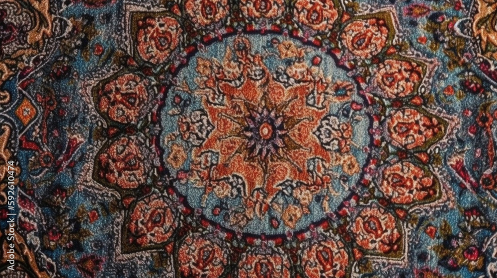 traditional iranian patterned fabric