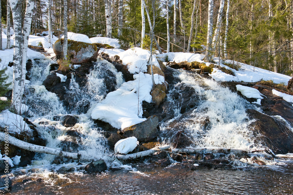 Rapids in Kemppilän Myllykoski, Ruokolahti Finland