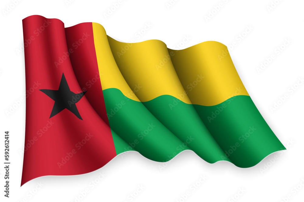 waving flag of Guinea-Bissau waving flag of Guinea-Bissau