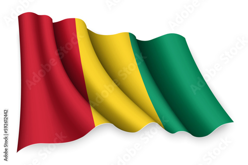 waving flag of Guinea