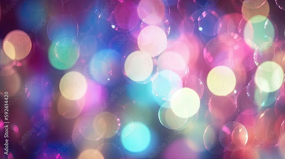 The captivating and colorful bokeh effects in this abstract blurred lights background create a sense of movement and energy. Generated by AI.