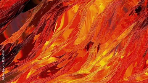 An abstract background featuring vibrant colors and fiery flames, creating a powerful and intense atmosphere. Generated by AI.