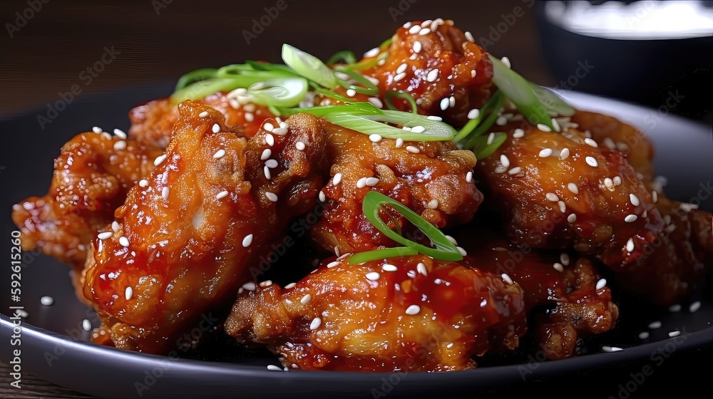 Spicy Korean fried chicken is a must-try dish that combines the