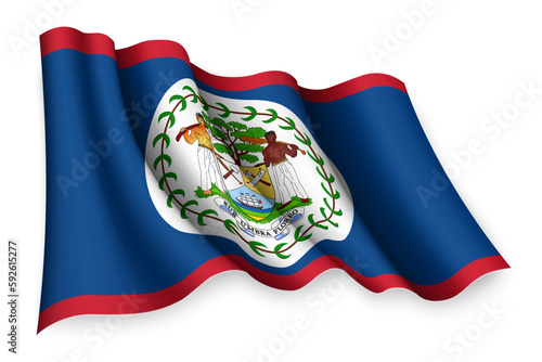 waving flag of Belize