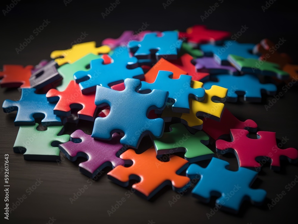 Obraz premium A set of interlocking puzzle pieces
