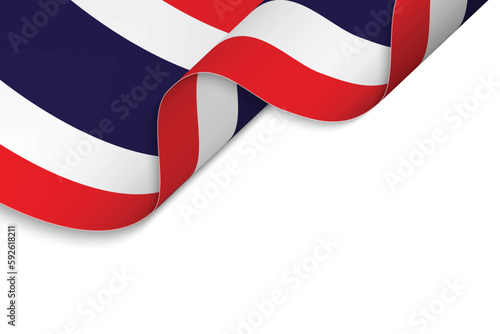 Waving flag of Thailand