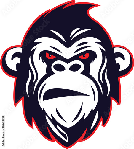 Gorilla Head Logo Vector Template Illustration Design. Mascot Gorilla Logo design Gorilla sport logo