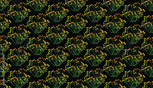 Geometric ethnic pattern seamless flower color oriental.
seamless pattern.Design for fabric,curtain,black background, carpet, shawl,clothing,wrapping, Batik,fabric,handkerchief,Vector illustration.