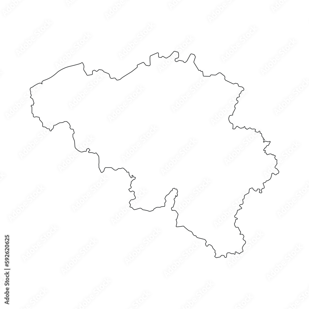 belgium map icon vector
