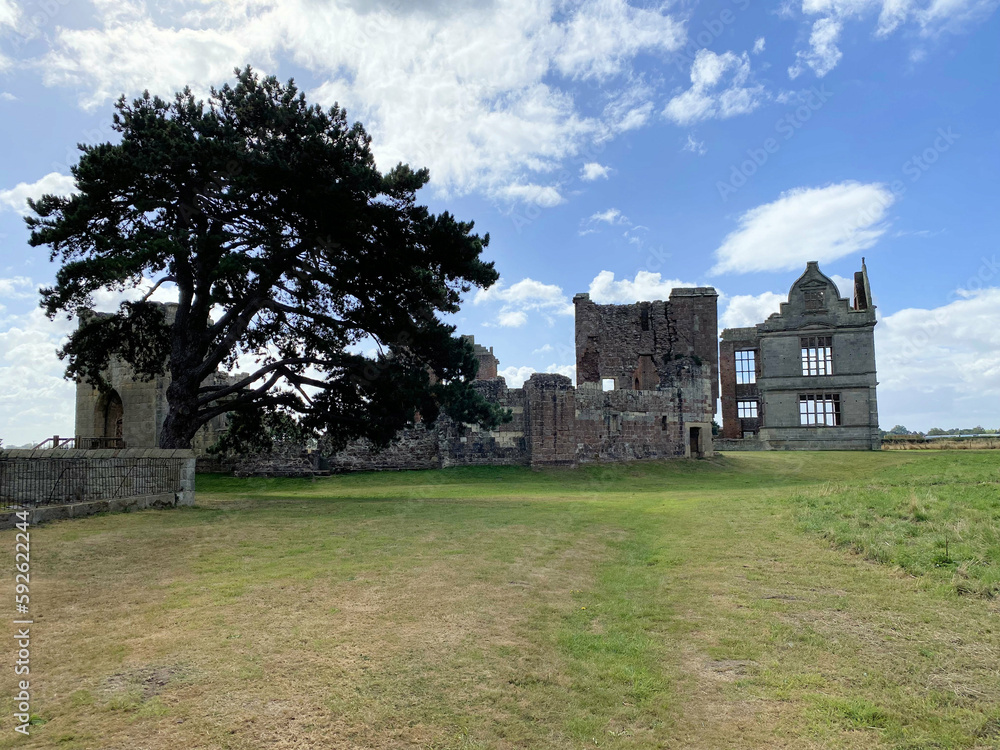 Fototapeta premium A view of Moreton Corbet Castle in Shropshire