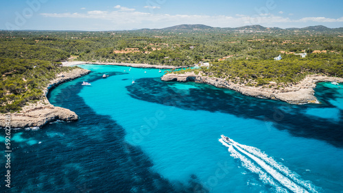 Crystal water bay in Mallorca, Spain. 