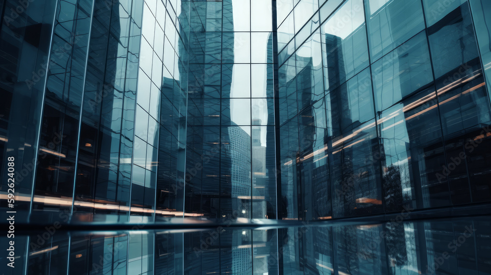 Abstract city building skyline metropolitan area in contemporary color style and futuristic effects. Al generated Abstract city building skyline metropolitan area in contemporary color style and futuristic effects. Al generated