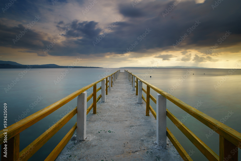 pier at sunset