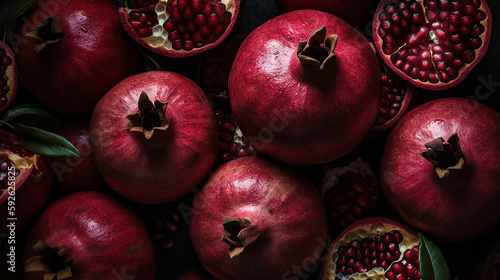 pomegranate fruit background