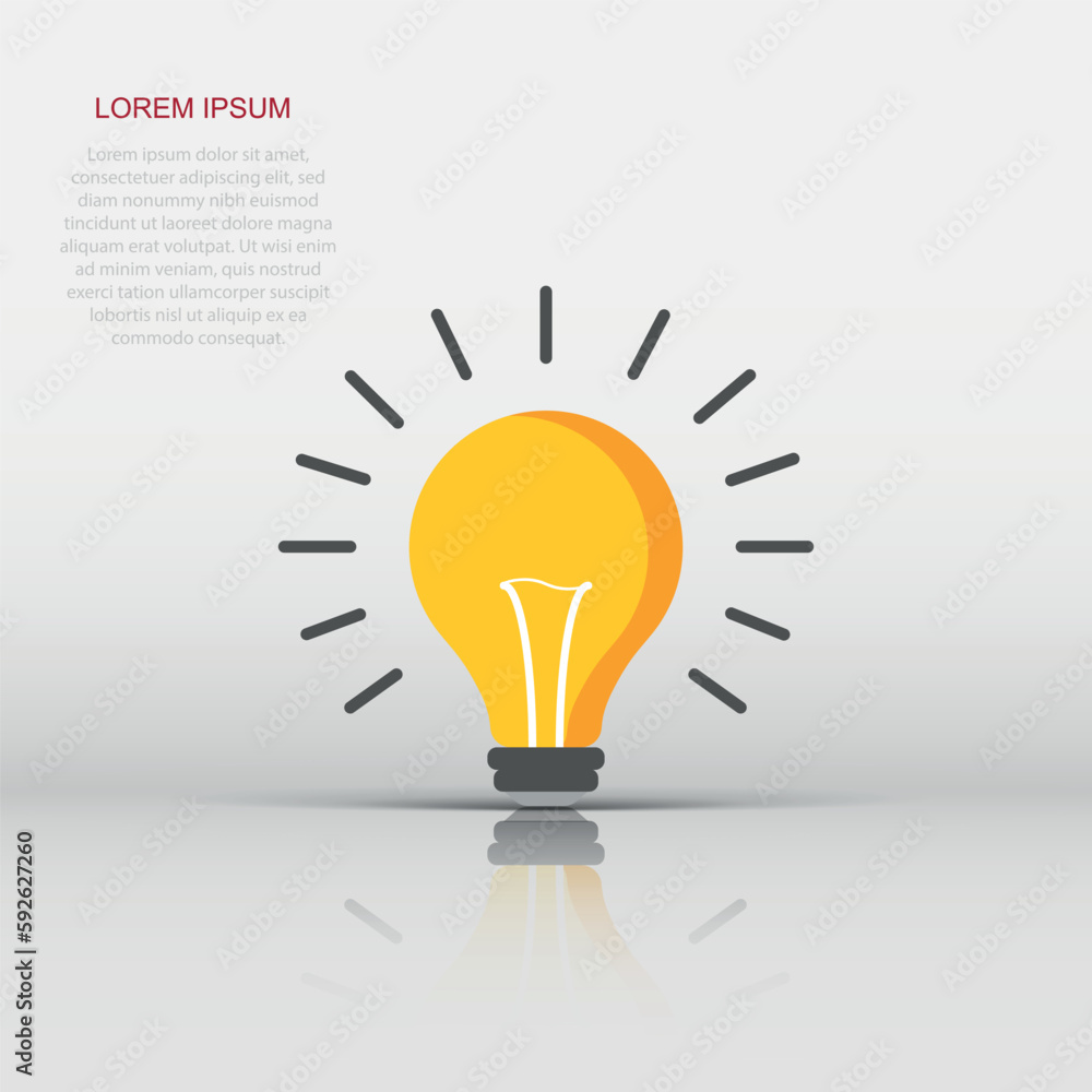 Vector halogen lightbulb icon in flat style. Light bulb sign illustration pictogram. Idea business concept. Vector halogen lightbulb icon in flat style. Light bulb sign illustration pictogram. Idea business concept.