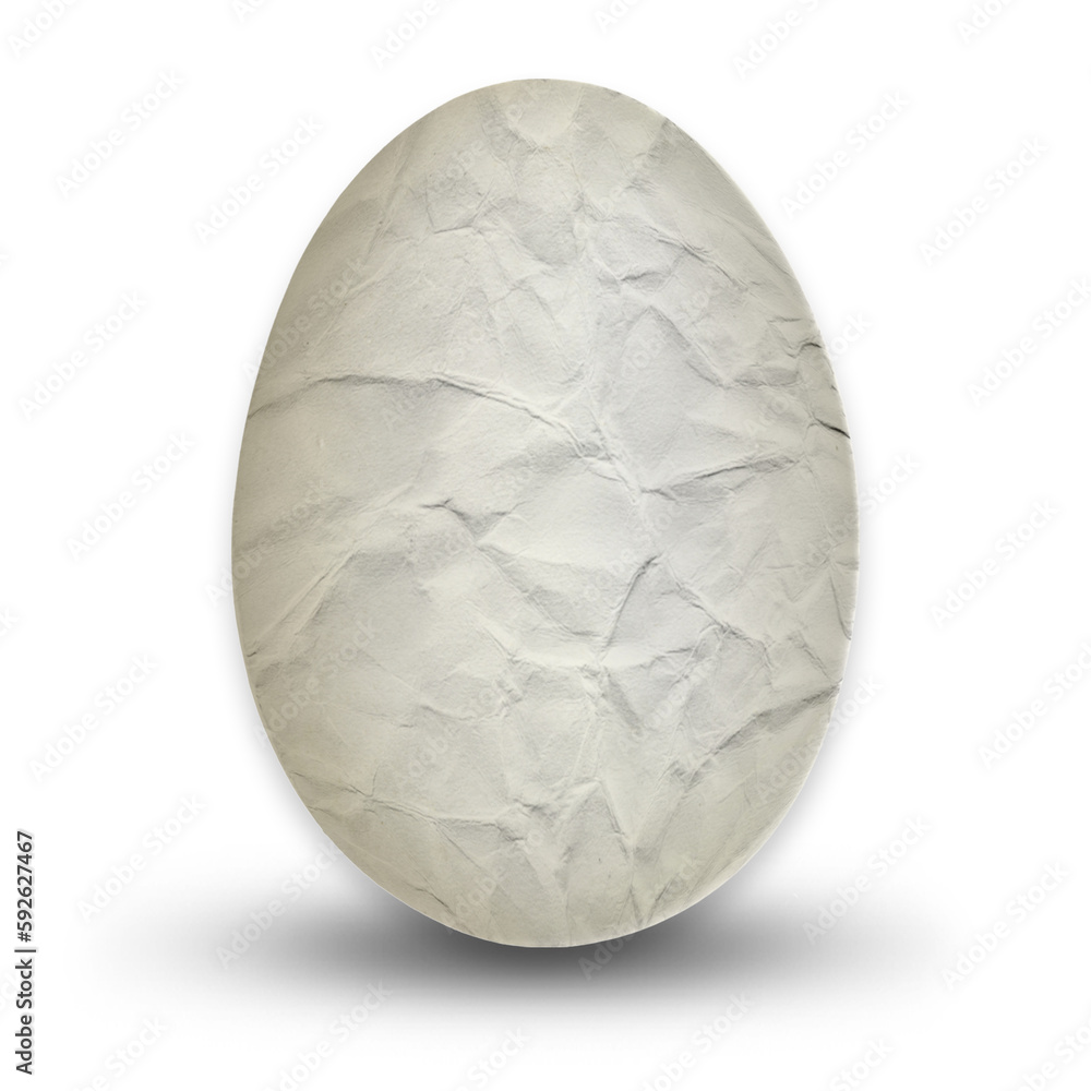 Handmade paper Easter egg isolated Handmade paper Easter egg isolated