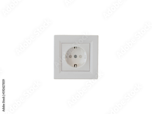electrical outlet isolated on white