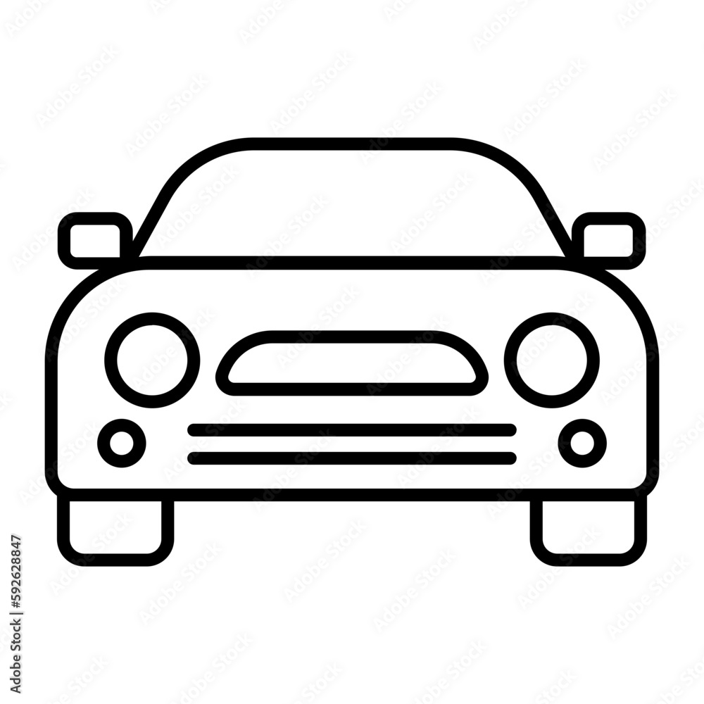 Obraz premium Car Thin Line Icon