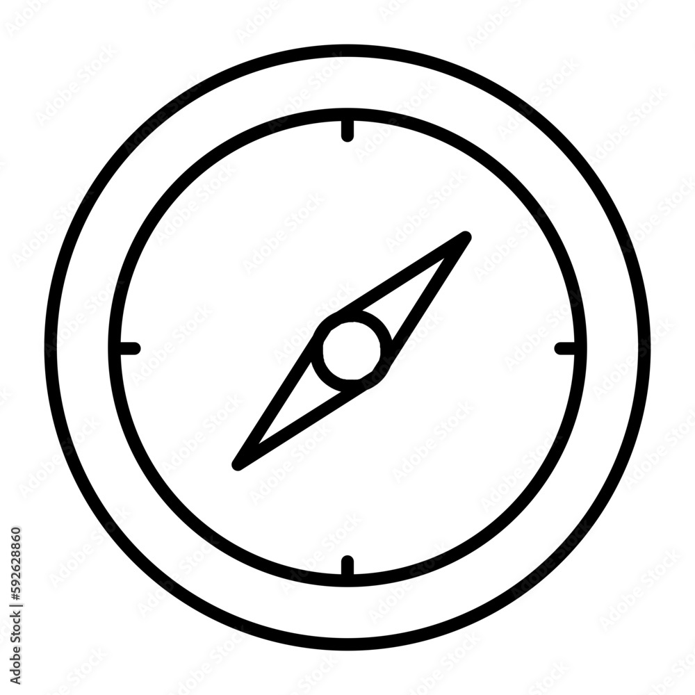 Compass Thin Line Icon Compass Thin Line Icon