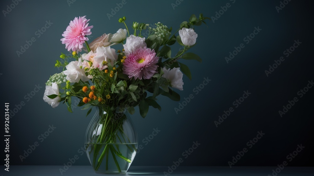 bouquet of flowers in a vase