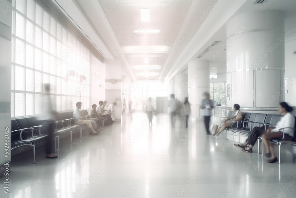 blurred scene of the hospital